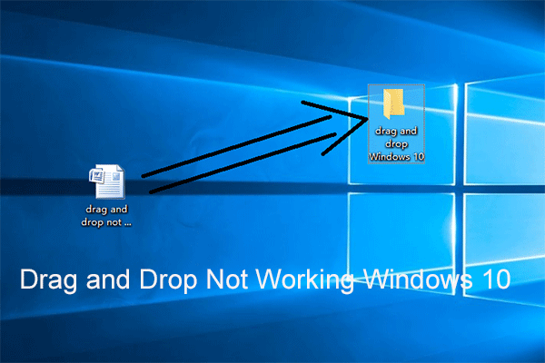 arrastar e soltar miniatura do Windows 10 que não funciona
