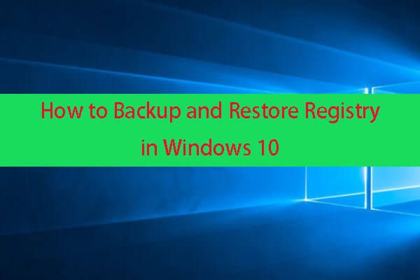 backup e restauração de miniatura do registro