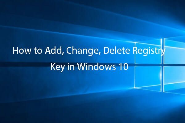 adicionar chave de registro do Windows 10