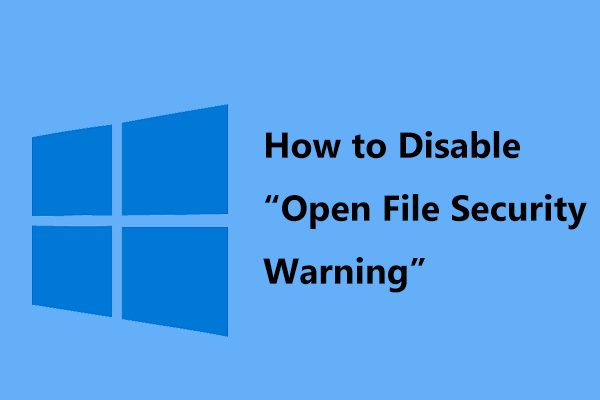 Предупреждение о безопасности открытого файла