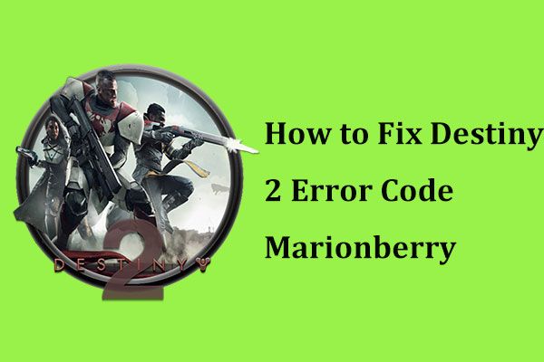 Код ошибки Destiny 2: marionberry