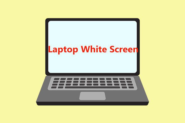Miniaturbild des weißen Bildschirms des Laptops