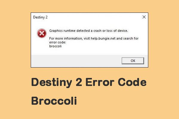 Код ошибки Destiny 2 брокколи