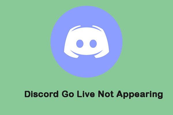 Discord Go Live não aparece