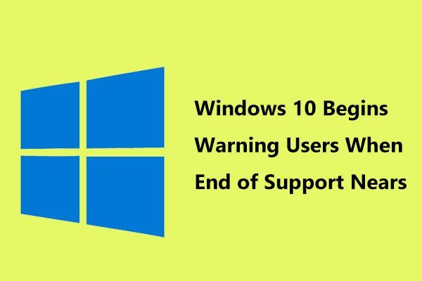 Windows 10 начинает предупреждать пользователей
