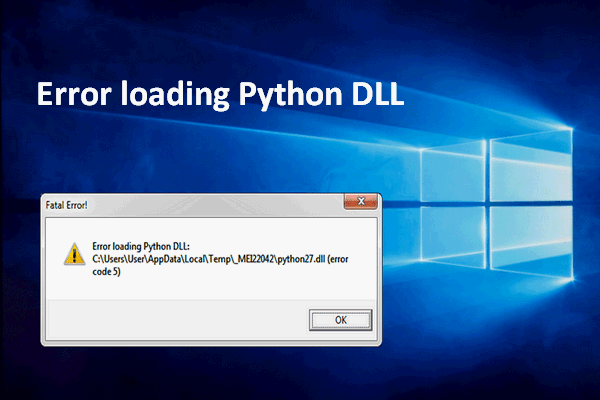 Ошибка при загрузке Python DLL