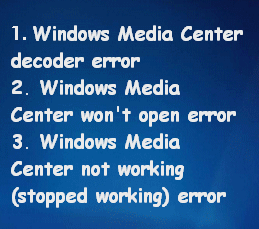 Erros do Media Center