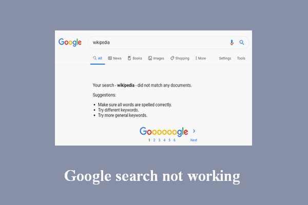 Поиск Google не работает