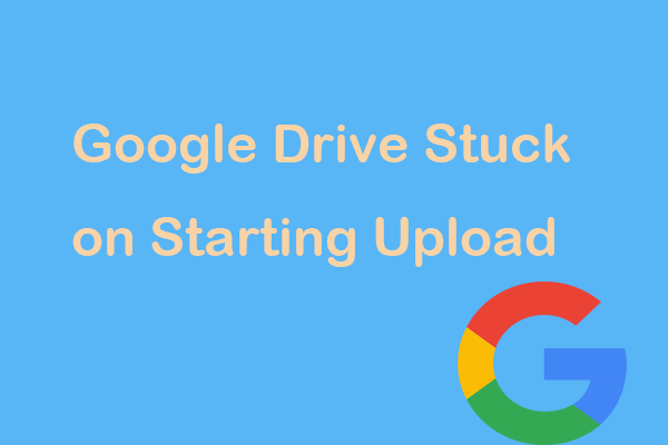 O Google Drive travou ao iniciar o upload