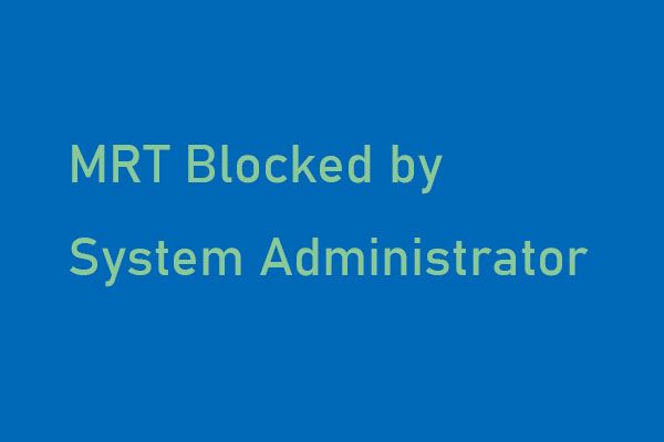 MRT bloqueado pelo administrador do sistema