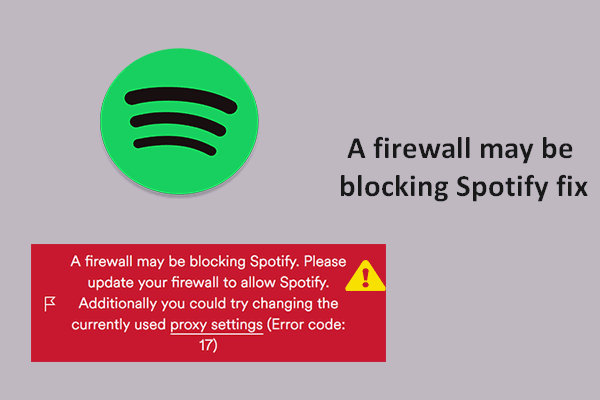 Um firewall pode estar bloqueando o Spotify