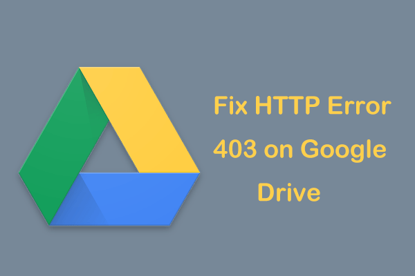 Erro HTTP 403 Google Drive
