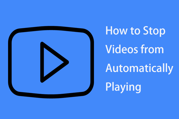 как остановить автоматическое воспроизведение видео