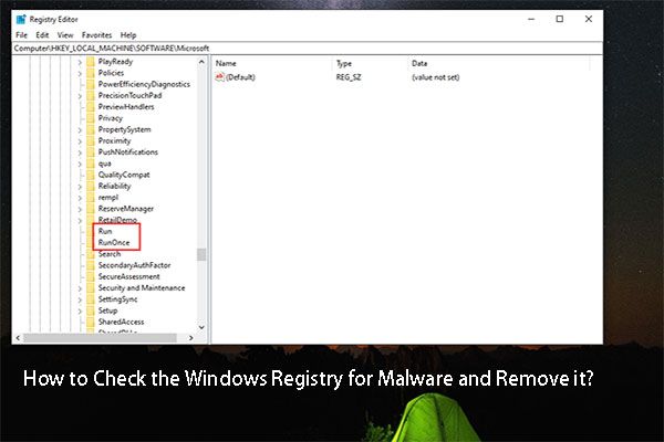 проверьте реестр Windows на наличие вредоносных программ