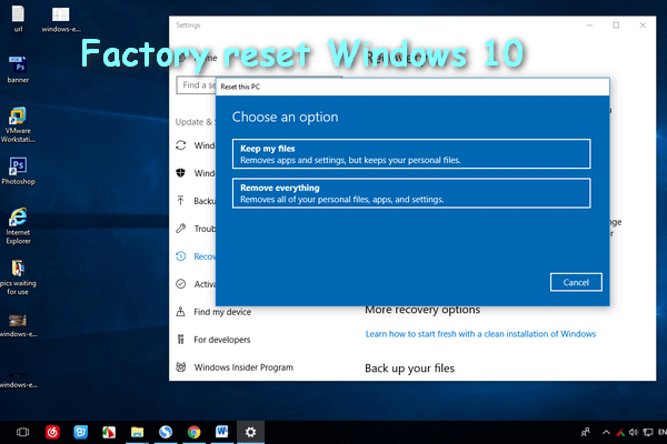 сброс настроек Windows 10 к заводским настройкам
