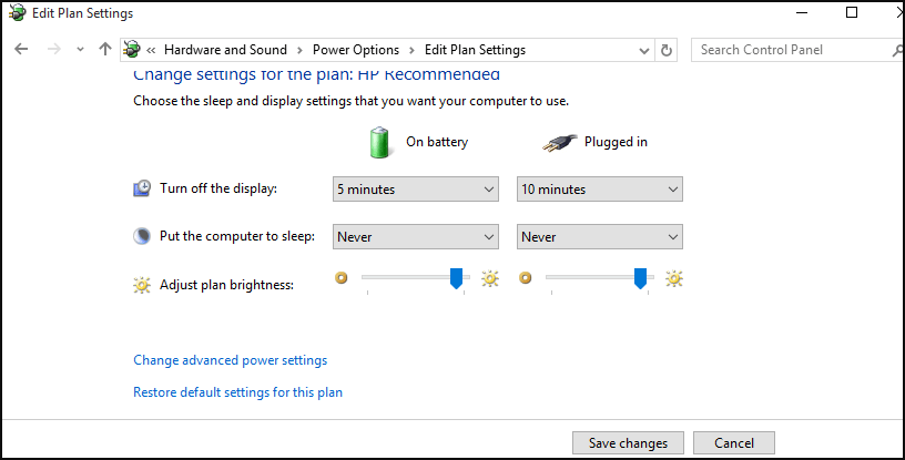 Windows 10 регулирует яркость экрана при подключении