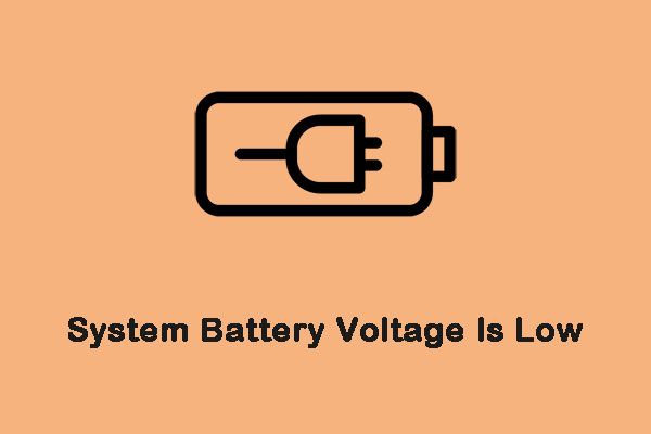 o erro “A tensão da bateria do sistema está baixa”