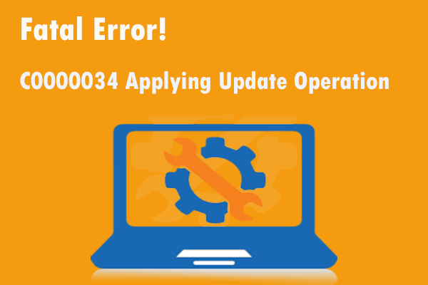 erro fatal C0000034 ao aplicar operação de atualização