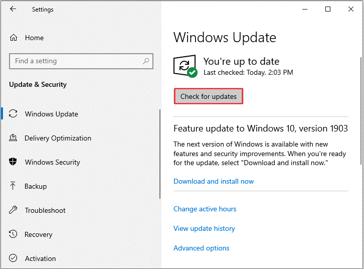 обновите вашу систему Windows