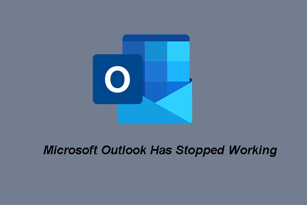 o microsoft outlook parou de funcionar em miniatura