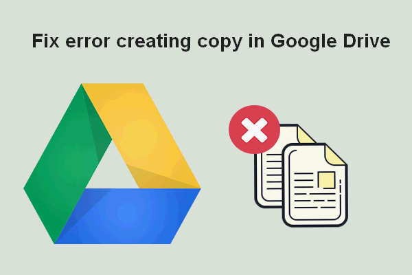 corrigir erro ao criar cópia da miniatura do Google Drive