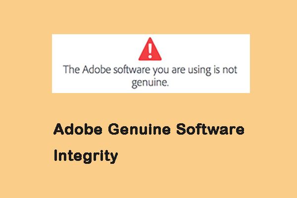 Integridade de software genuíno da Adobe