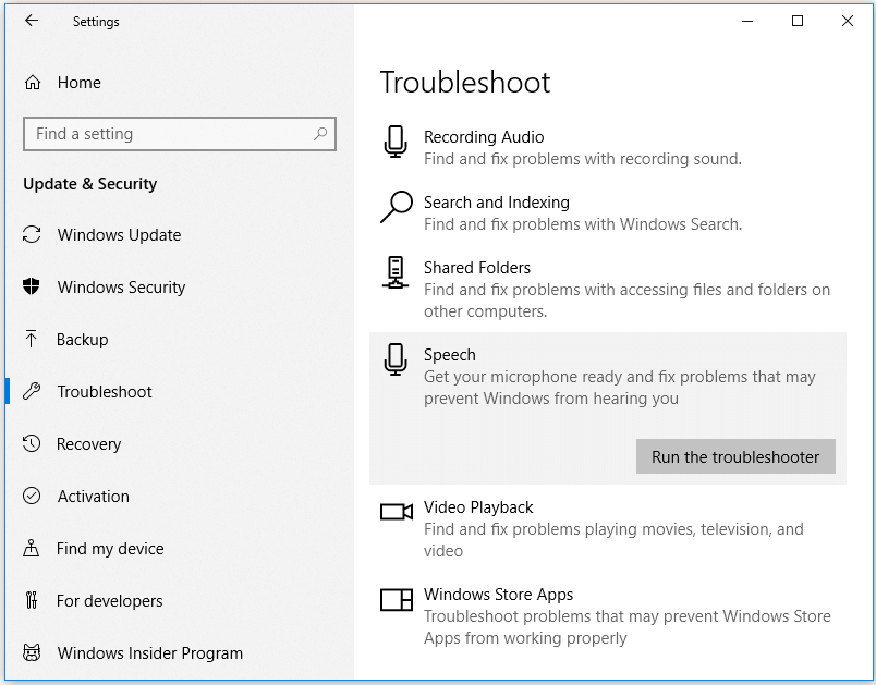 solucionar problemas de microfone no Windows 10