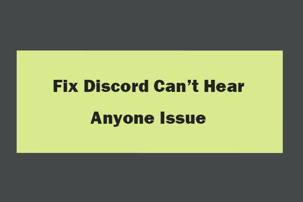 Discord não consegue ouvir ninguém
