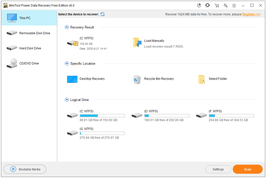 восстановить потерянные файлы в Windows 10