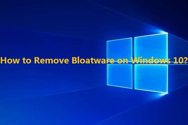 remover miniatura de bloatware do Windows 10