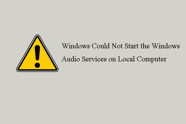 O Windows não conseguiu iniciar o serviço de áudio do Windows no computador local