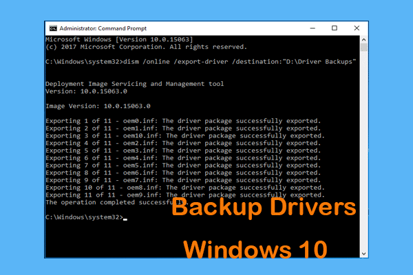 drivers de backup do Windows 10