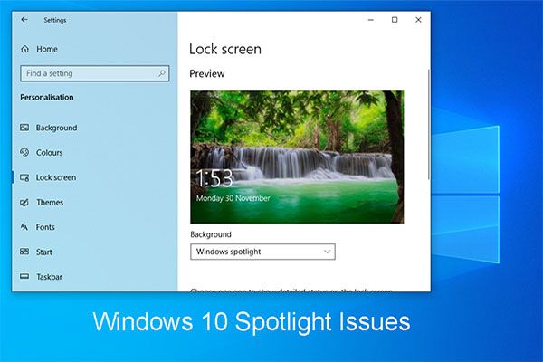 Problemas do Windows 10 Spotlight