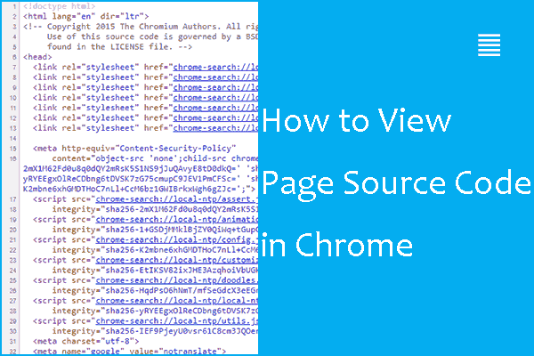 просмотреть исходный код Chrome
