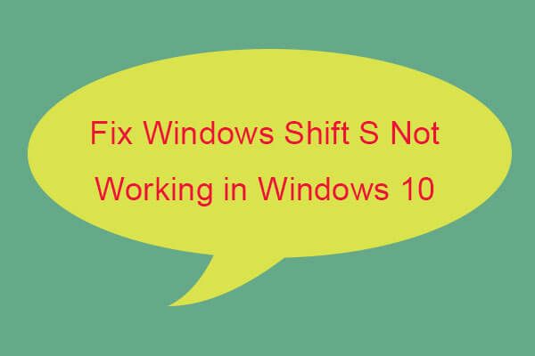 O Windows Shift S não está funcionando