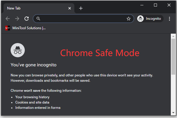Modo de segurança do Chrome