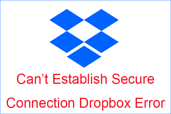 не удается установить безопасное соединение ошибка Dropbox