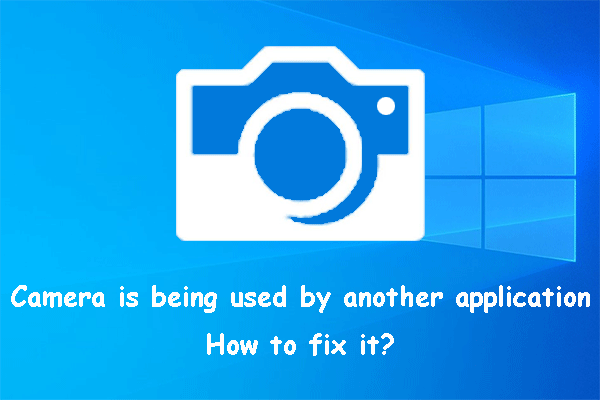 consertar a câmera está sendo usada por outra miniatura de aplicativo