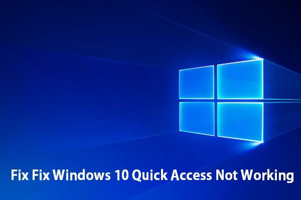 O acesso rápido do Windows 10 não funciona