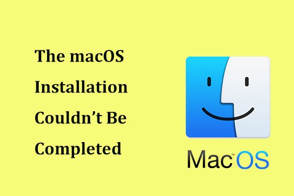 a instalação do macOS não pôde