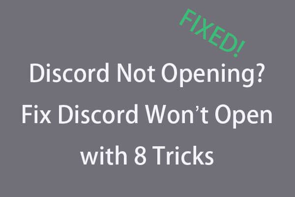 исправить Discord, не открывающий миниатюру