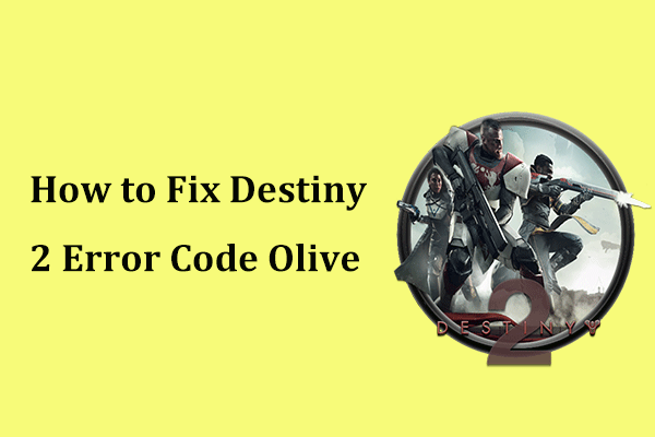 Código de erro do Destiny 2 olive