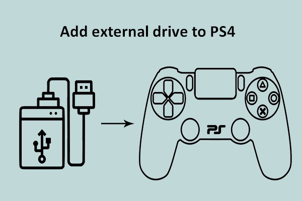 Füge ein externes Laufwerk zu PS4 hinzu