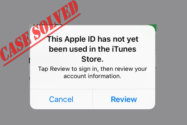 этот Apple ID еще не использовался в iTunes Store