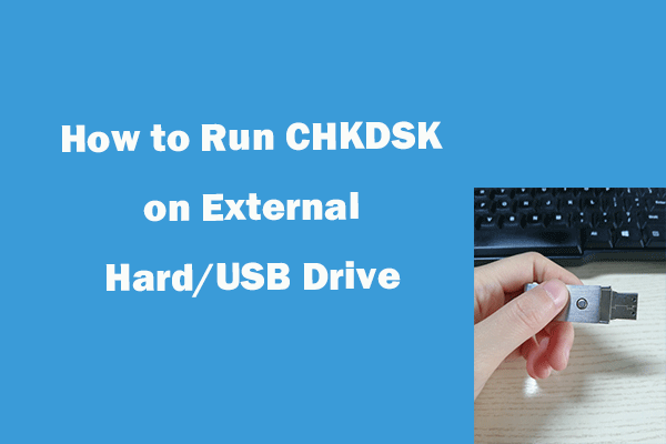 execute o CHKDSK no disco rígido externo