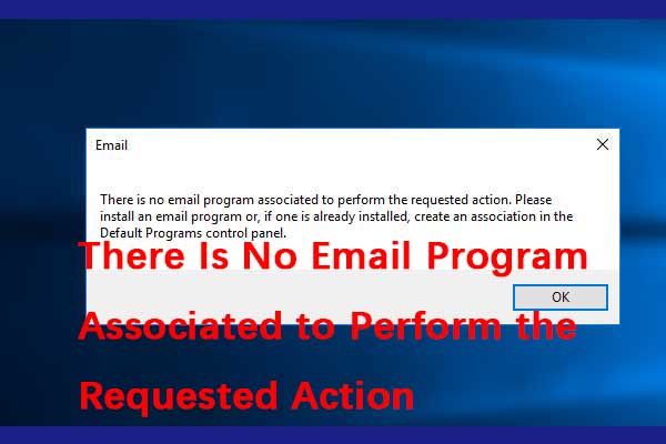 não há nenhum programa de e-mail associado para realizar a ação solicitada