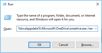 Сбросить OneDrive