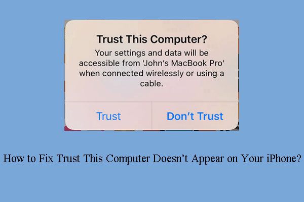 Confiar neste computador não aparece