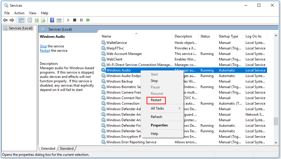 corrigir o controle de volume que não funciona Windows 10