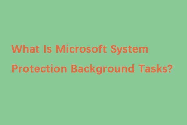 Фоновые задачи защиты системы Microsoft Windows